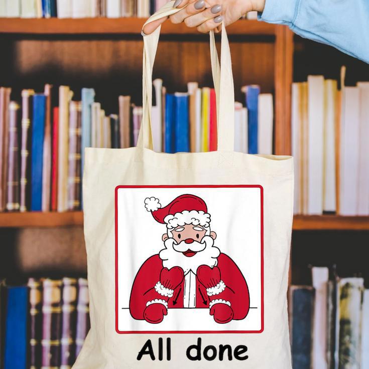 Retro All Done Christmas Special Ed Teacher Team Santa Women Canvas Tote Bag, funny gift Retro All Done Christmas Special Ed Teacher Team Santa Women Canvas Tote Bag, funny gift