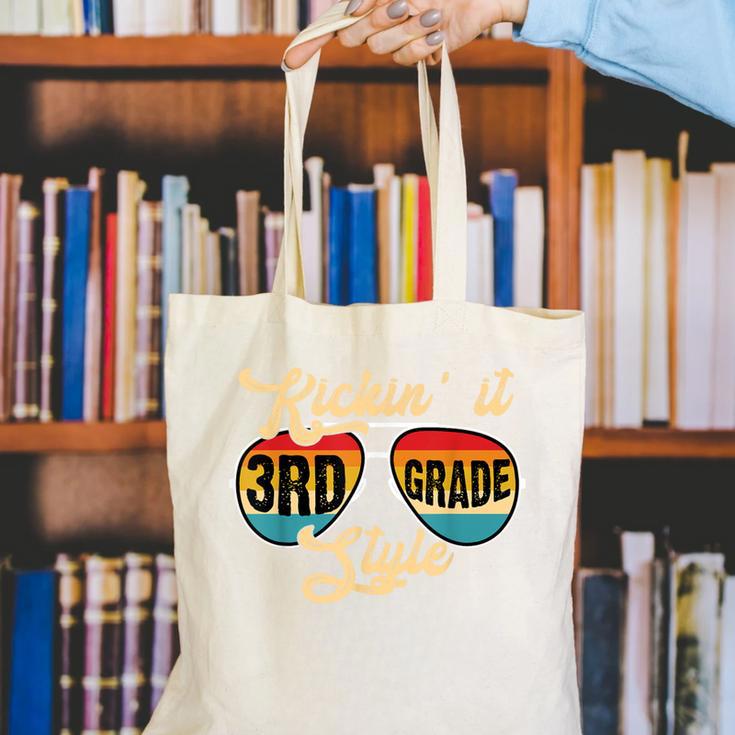 Retro Kickin It 3rd Grade Style Teacher Back To School Men Women Canvas Tote Bag, funny gift Retro Kickin It 3rd Grade Style Teacher Back To School Men Women Canvas Tote Bag, funny gift
