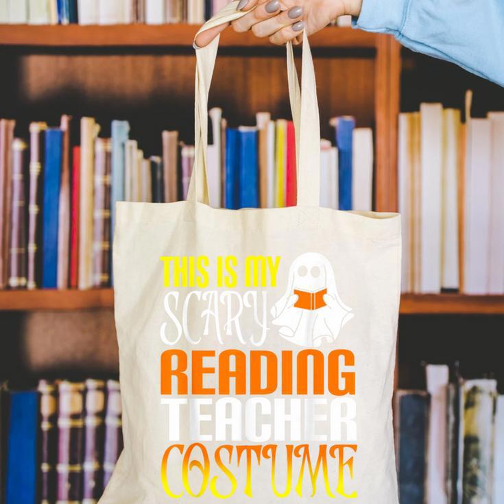 This Is My Scary Reading Teacher Costume Halloween School Canvas Tote Bag, funny gift This Is My Scary Reading Teacher Costume Halloween School Canvas Tote Bag, funny gift