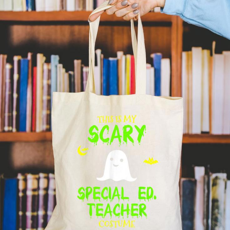 Scary Special Education Ed Teacher Costume Halloween Easy Canvas Tote Bag, funny gift Scary Special Education Ed Teacher Costume Halloween Easy Canvas Tote Bag, funny gift