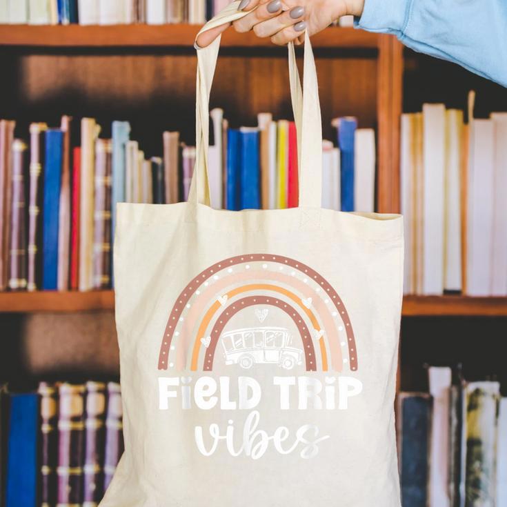 School Bus Trip Vibes Students Teachers Students Field Trip Canvas Tote Bag, funny gift School Bus Trip Vibes Students Teachers Students Field Trip Canvas Tote Bag, funny gift