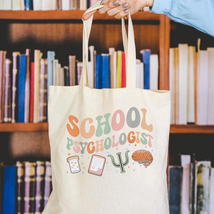 School Psychologist Teacher Psychology School Psychologist Canvas Tote Bag, funny gift School Psychologist Teacher Psychology School Psychologist Canvas Tote Bag, funny gift