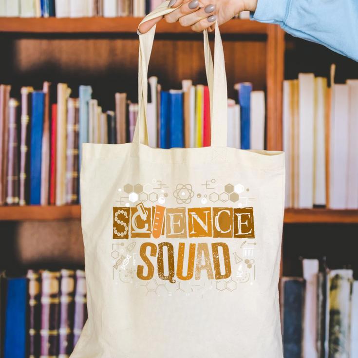 Science Squad Teacher STEM Chemistry Biology Physics Canvas Tote Bag, Science Teacher Tote Bags, funny gift Science Squad Teacher STEM Chemistry Biology Physics Canvas Tote Bag, Science Teacher Tote Bags, funny gift