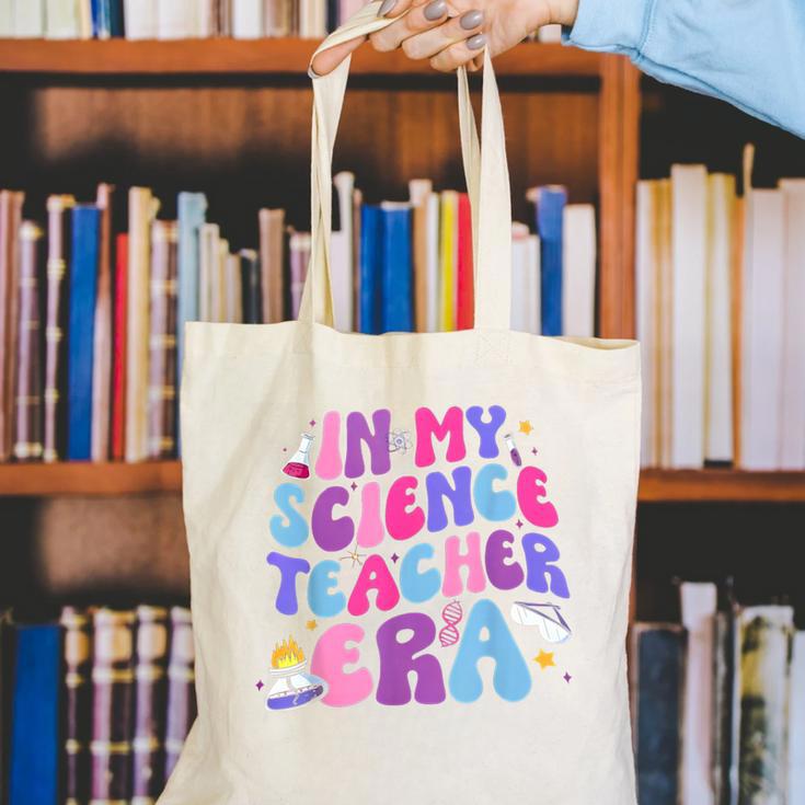 In My Science Teacher Era Teacher Canvas Tote Bag, Science Teacher Tote Bags, funny gift In My Science Teacher Era Teacher Canvas Tote Bag, Science Teacher Tote Bags, funny gift