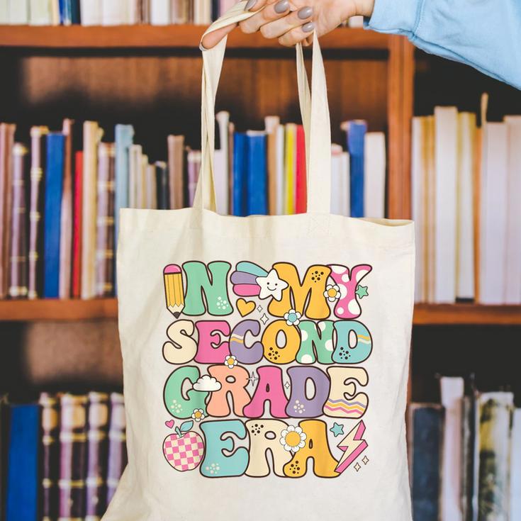 In My Second Grade Era Girl Back To School 2nd Grade Teacher Canvas Tote Bag, 2nd Grade Teacher Tote Bags, funny gift In My Second Grade Era Girl Back To School 2nd Grade Teacher Canvas Tote Bag, 2nd Grade Teacher Tote Bags, funny gift