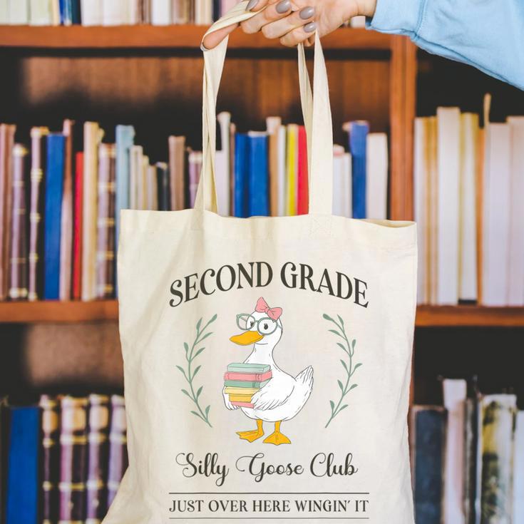 Second Grade Silly Goose Club For Teacher Or Student Canvas Tote Bag, funny gift