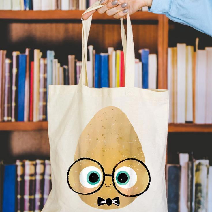 The Smart Seed Good Egg Teacher Halloween Costume Food Group Canvas Tote Bag, funny gift