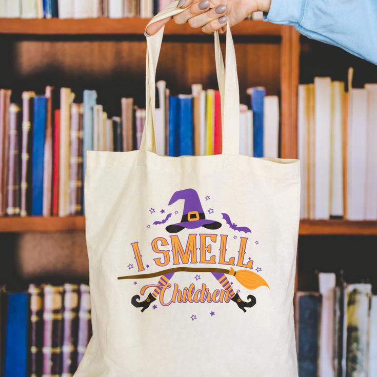 I Smell Children Wicked Cute Kindergarten Teacher Halloween Canvas Tote Bag, funny gift