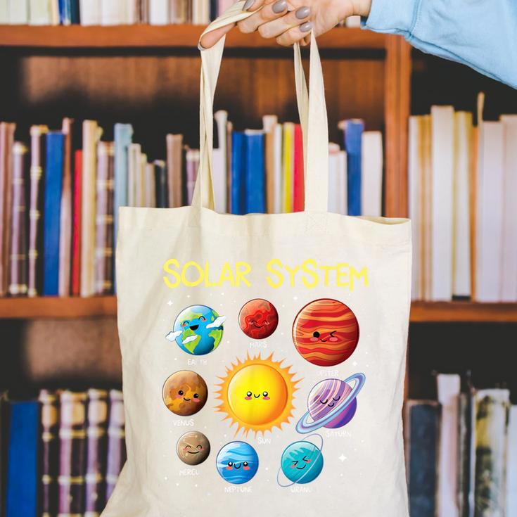 Solar System Cute Face Planets Space Science Teacher School Canvas Tote Bag, Science Teacher Tote Bags, funny gift Solar System Cute Face Planets Space Science Teacher School Canvas Tote Bag, Science Teacher Tote Bags, funny gift