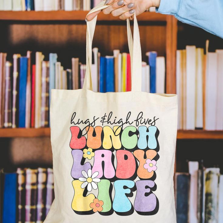 Soul Bleach Teacher Staff First Day Of School Last Hugs & High Fives Lunch Lady Vibes Blue Classic Fit Canvas Tote Bag, funny gift Soul Bleach Teacher Staff First Day Of School Last Hugs & High Fives Lunch Lady Vibes Blue Classic Fit Canvas Tote Bag, funny gift