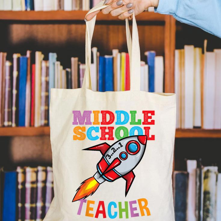 Space Middle School Teacher Back To School Men Women Kids Canvas Tote Bag, funny gift Space Middle School Teacher Back To School Men Women Kids Canvas Tote Bag, funny gift