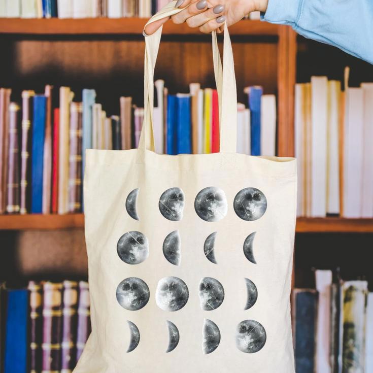 Space Science Student Teacher Leonard Moon Phases Men Women Kids Canvas Tote Bag, Science Teacher Tote Bags, funny gift Space Science Student Teacher Leonard Moon Phases Men Women Kids Canvas Tote Bag, Science Teacher Tote Bags, funny gift