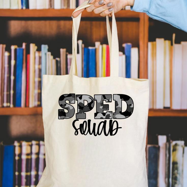 Special Education Squad Camo SPED Teacher Canvas Tote Bag, funny gift
