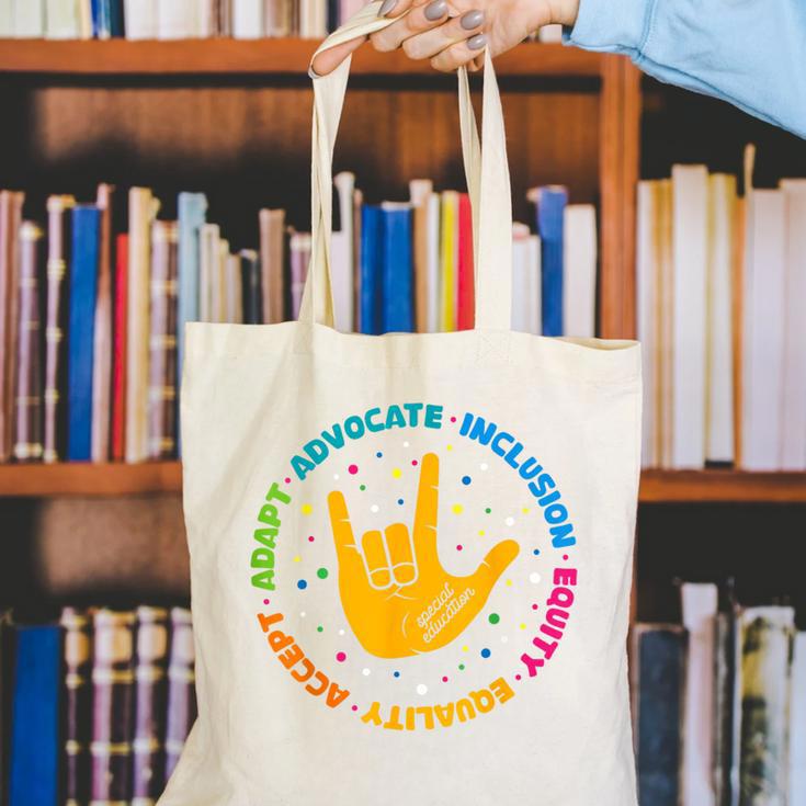 Special Education Teacher Inspirational SPED Teachers Autism Canvas Tote Bag, funny gift Special Education Teacher Inspirational SPED Teachers Autism Canvas Tote Bag, funny gift