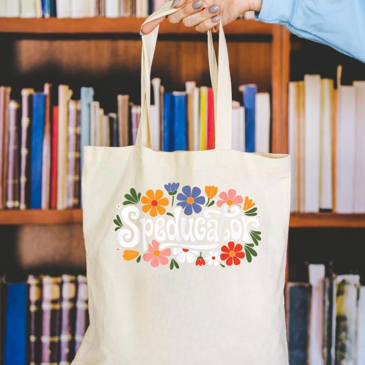 Speducator Special Education Teacher Teaching SPED Canvas Tote Bag, funny gift Speducator Special Education Teacher Teaching SPED Canvas Tote Bag, funny gift