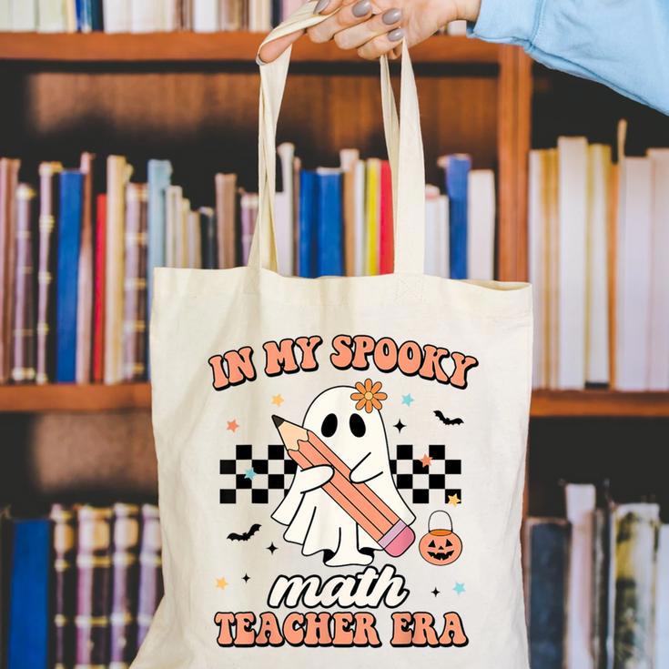 In My Spooky Math Teacher Era Groovy Retro Halloween Costume For Men Women Canvas Tote Bag, Groovy Teacher Tote Bags, funny gift In My Spooky Math Teacher Era Groovy Retro Halloween Costume For Men Women Canvas Tote Bag, Groovy Teacher Tote Bags, funny gift