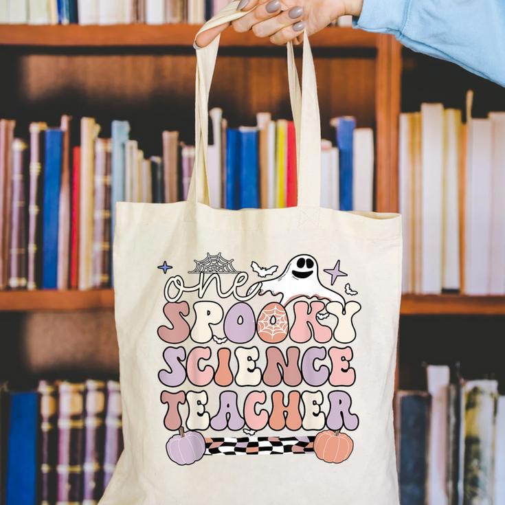 Spooky Science Teacher Halloween Science Teaching For Men Women Canvas Tote Bag, Science Teacher Tote Bags, funny gift
