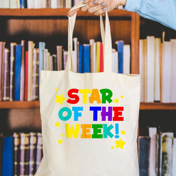 Star Of The Week Cheerful Recognition Student Teachers Class Men Women Kids Canvas Tote Bag, funny gift Star Of The Week Cheerful Recognition Student Teachers Class Men Women Kids Canvas Tote Bag, funny gift