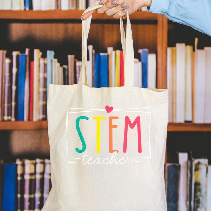 STEM Teacher Science Appreciation Women Back To School Canvas Tote Bag, Science Teacher Tote Bags, funny gift STEM Teacher Science Appreciation Women Back To School Canvas Tote Bag, Science Teacher Tote Bags, funny gift