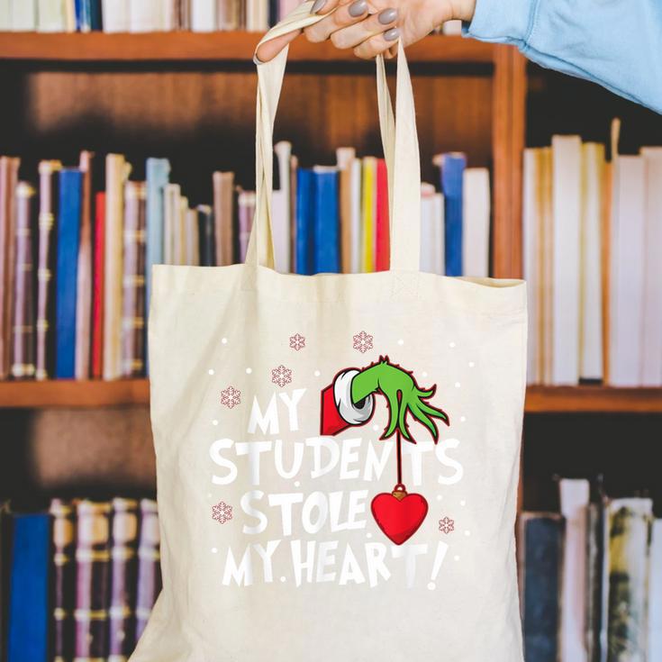 My Students Stole My Heart School Teacher Christmas Men Women Kids Canvas Tote Bag, funny gift My Students Stole My Heart School Teacher Christmas Men Women Kids Canvas Tote Bag, funny gift