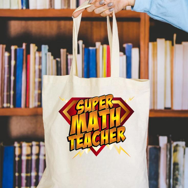 Super Math Teacher Educational Superhero Canvas Tote Bag, Super Teacher Tote Bags, funny gift