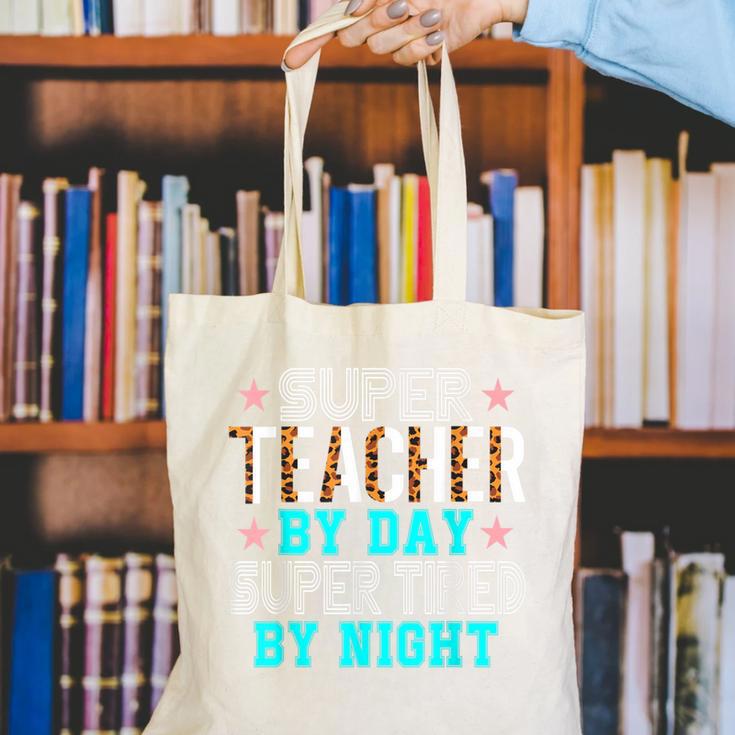 Super Teacher By Day Super Tired By Night Superhero Teacher Men Women Canvas Tote Bag, Super Teacher Tote Bags, funny gift