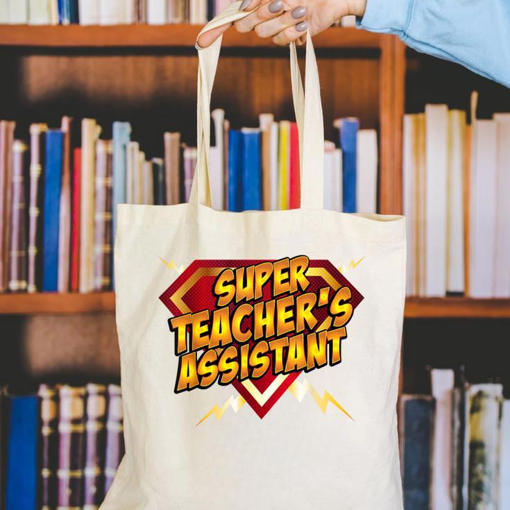 Super Teacher's Assistant Educational Superhero Canvas Tote Bag, funny gift Super Teacher's Assistant Educational Superhero Canvas Tote Bag, funny gift
