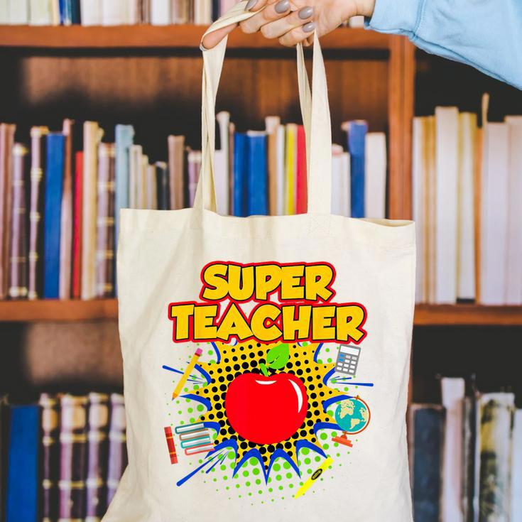 Superhero Teacher Appreciation Teaching Tee Canvas Tote Bag, funny gift Superhero Teacher Appreciation Teaching Tee Canvas Tote Bag, funny gift