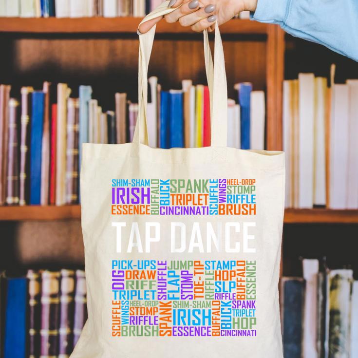 Tap Dance Words Lover Tap Dancer Dancing Teacher Canvas Tote Bag, funny gift Tap Dance Words Lover Tap Dancer Dancing Teacher Canvas Tote Bag, funny gift