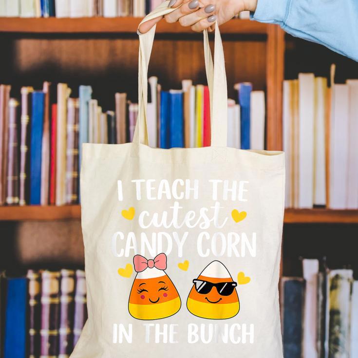I Teach The Cutest Candy Corn In The Bunch Teacher Halloween Canvas Tote Bag, funny gift I Teach The Cutest Candy Corn In The Bunch Teacher Halloween Canvas Tote Bag, funny gift