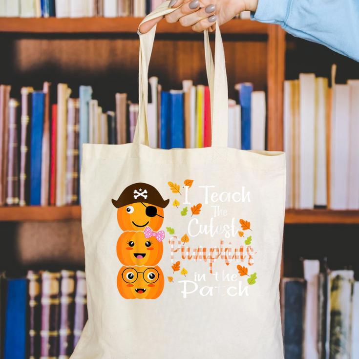 I Teach The Cutest Pumpkins Halloween Shirt For Teachers Canvas Tote Bag, funny gift I Teach The Cutest Pumpkins Halloween Shirt For Teachers Canvas Tote Bag, funny gift