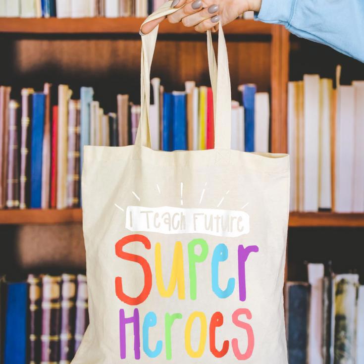 I Teach Future Superheroes Teacher Teaching Canvas Tote Bag, Future Teacher Tote Bags, funny gift I Teach Future Superheroes Teacher Teaching Canvas Tote Bag, Future Teacher Tote Bags, funny gift