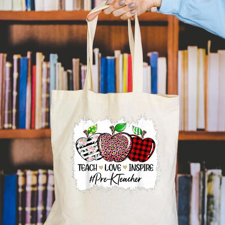 Teach Love Inspire Pre-k Teacher Apple Leopard Red Plain Canvas Tote Bag, funny gift Teach Love Inspire Pre-k Teacher Apple Leopard Red Plain Canvas Tote Bag, funny gift
