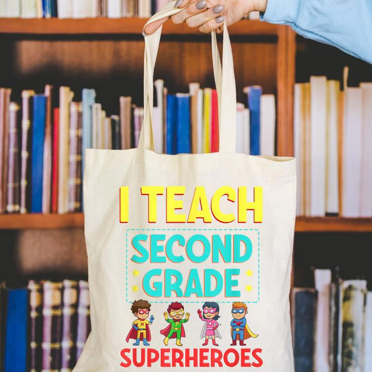 I Teach Second Grade Superheroes Teacher Superhero Canvas Tote Bag, funny gift I Teach Second Grade Superheroes Teacher Superhero Canvas Tote Bag, funny gift