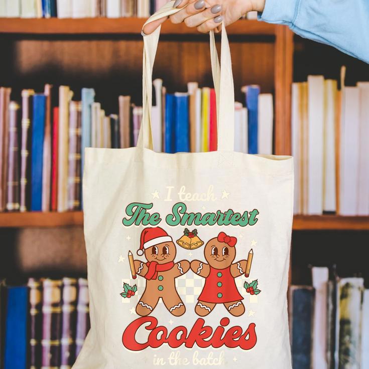 I Teach The Smartest Cookies In The Batch Teacher Christmas For Men Women Kids Canvas Tote Bag, funny gift