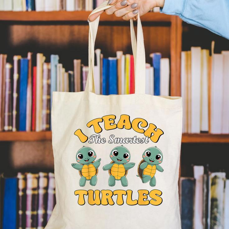 I Teach The Smartest Turtles Thanksgiving Proud Teacher Job Canvas Tote Bag, funny gift I Teach The Smartest Turtles Thanksgiving Proud Teacher Job Canvas Tote Bag, funny gift