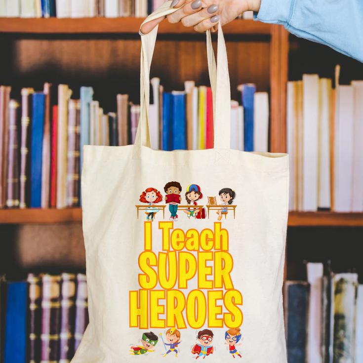 I Teach Super Heroes Comic Book Hero Teacher School Canvas Tote Bag, Super Teacher Tote Bags, funny gift I Teach Super Heroes Comic Book Hero Teacher School Canvas Tote Bag, Super Teacher Tote Bags, funny gift