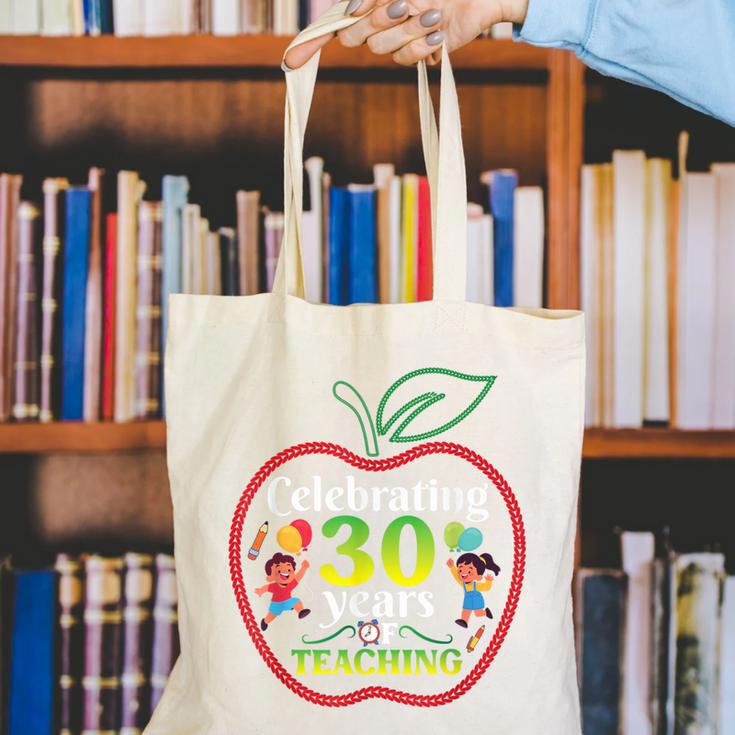 Teacher Celebrating 30 Years Of Teaching Students School Canvas Tote Bag, funny gift Teacher Celebrating 30 Years Of Teaching Students School Canvas Tote Bag, funny gift
