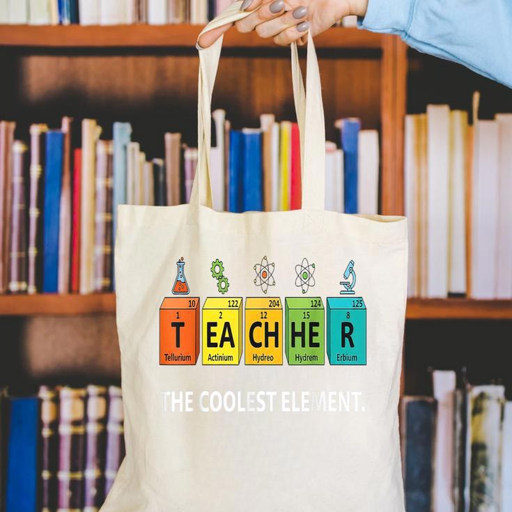 Teacher The Coolest Element Chemistry Periodic Table Science Canvas Tote Bag, Science Teacher Tote Bags, funny gift Teacher The Coolest Element Chemistry Periodic Table Science Canvas Tote Bag, Science Teacher Tote Bags, funny gift