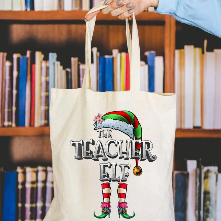 The Teacher Elf Shirt Matching Family Christmas Elf Men Women Kids Canvas Tote Bag, funny gift The Teacher Elf Shirt Matching Family Christmas Elf Men Women Kids Canvas Tote Bag, funny gift