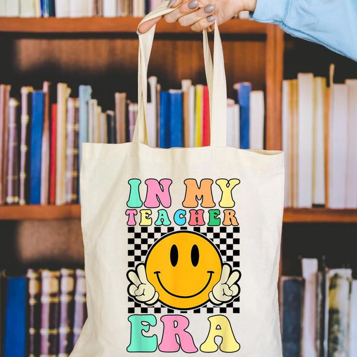 In My Teacher Era Retro Back To School Teacher Student Canvas Tote Bag, funny gift In My Teacher Era Retro Back To School Teacher Student Canvas Tote Bag, funny gift