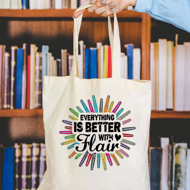 Teacher Flair Pen Art Lover School Supplies Canvas Tote Bag, funny gift Teacher Flair Pen Art Lover School Supplies Canvas Tote Bag, funny gift