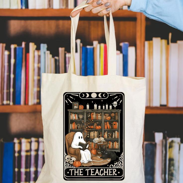 The Teacher Ghost Book Reading Books Lover Halloween Canvas Tote Bag, funny gift The Teacher Ghost Book Reading Books Lover Halloween Canvas Tote Bag, funny gift