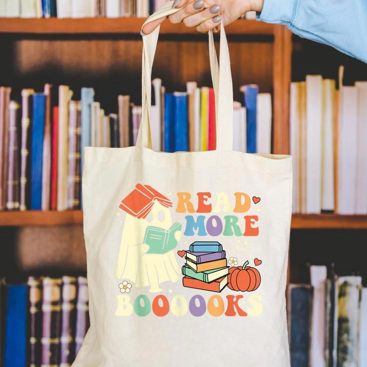 Teacher Halloween Cute Booooks Ghost Read More Books Canvas Tote Bag, funny gift