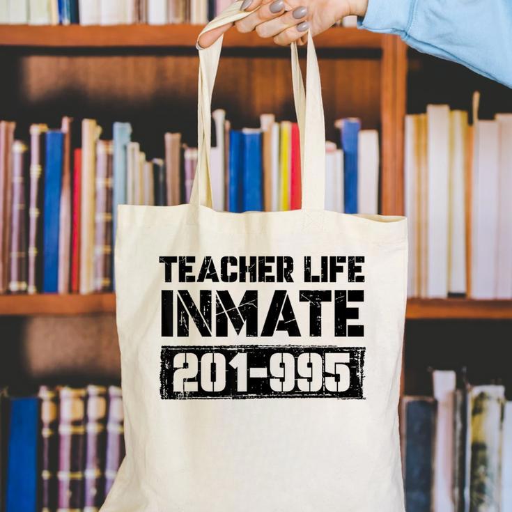 Teacher Life Jail Inmate Prisoner Halloween Costume Canvas Tote Bag, funny gift Teacher Life Jail Inmate Prisoner Halloween Costume Canvas Tote Bag, funny gift