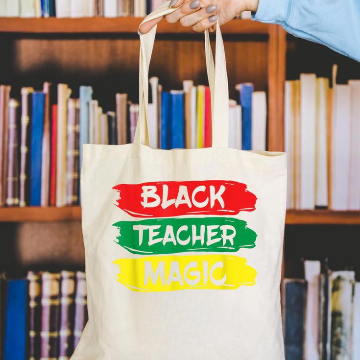 Teacher Magic Black History Month Educator For Men Women Canvas Tote Bag, History Teacher Tote Bags, funny gift
