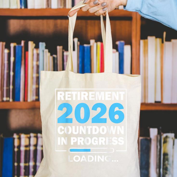Teacher Retirement Class Of 2026 Loading Retired Canvas Tote Bag, funny gift Teacher Retirement Class Of 2026 Loading Retired Canvas Tote Bag, funny gift