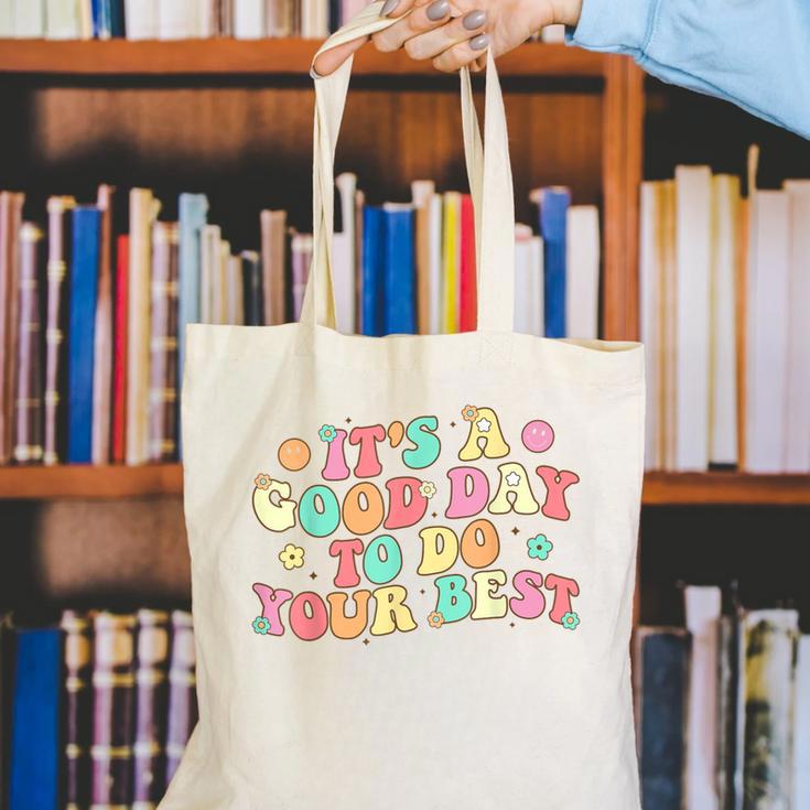 Teacher Testing Shirt It's A Good Day To Do Best Groovy Canvas Tote Bag, Groovy Teacher Tote Bags, funny gift Teacher Testing Shirt It's A Good Day To Do Best Groovy Canvas Tote Bag, Groovy Teacher Tote Bags, funny gift