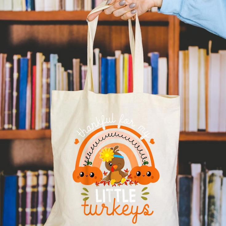 Teacher Thanksgiving Shirt Thankful For My Little Turkeys Canvas Tote Bag, funny gift Teacher Thanksgiving Shirt Thankful For My Little Turkeys Canvas Tote Bag, funny gift