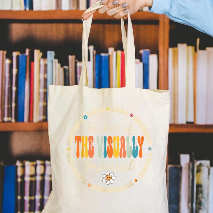 Teacher Of The Visually Impaired Back To School Team For Men Women Girls Kids Canvas Tote Bag, funny gift Teacher Of The Visually Impaired Back To School Team For Men Women Girls Kids Canvas Tote Bag, funny gift